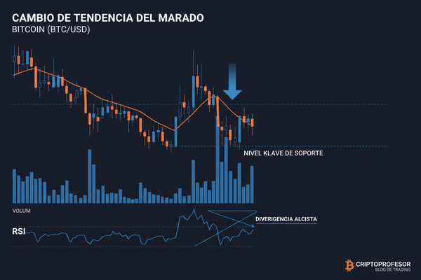 Cambio de Tendencia en Criptomonedas: Cómo Detectarlo y Operarlo [2026]