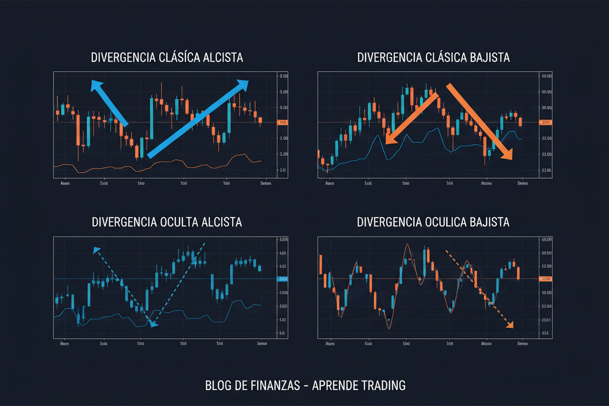 Tipos de Divergencias en Trading: Guía Completa con Ejemplos Reales [2026]